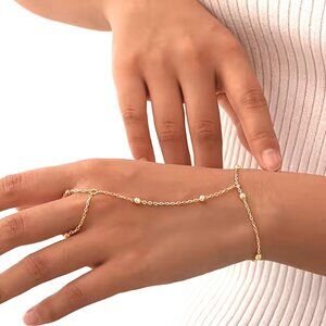 Hand Finger Chain Bracelet Sexy Beach Vacation Delicate Boho Stylish Trendy Fun